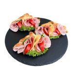 Croissant with ham and cheese