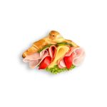 Croissant with ham and cheese