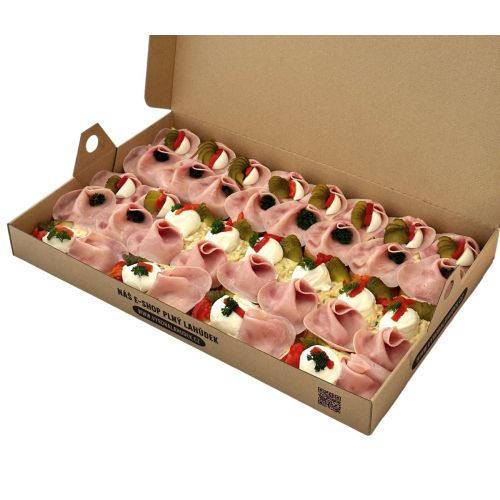 Box velký s vejcem a šunkou, šunkou 1800g