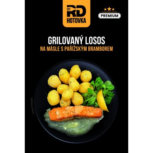Grilovaný losos na másle s pařížským bramborem 450g RD