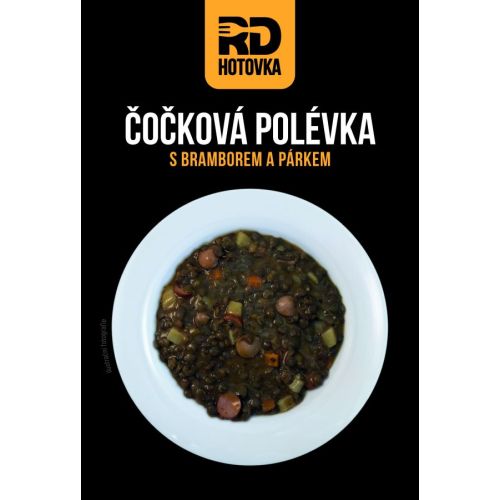 Čočková polévka s bramborem a párkem 400g RD